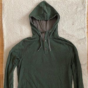 Banana Republic Green and Grey Henley Hoodie